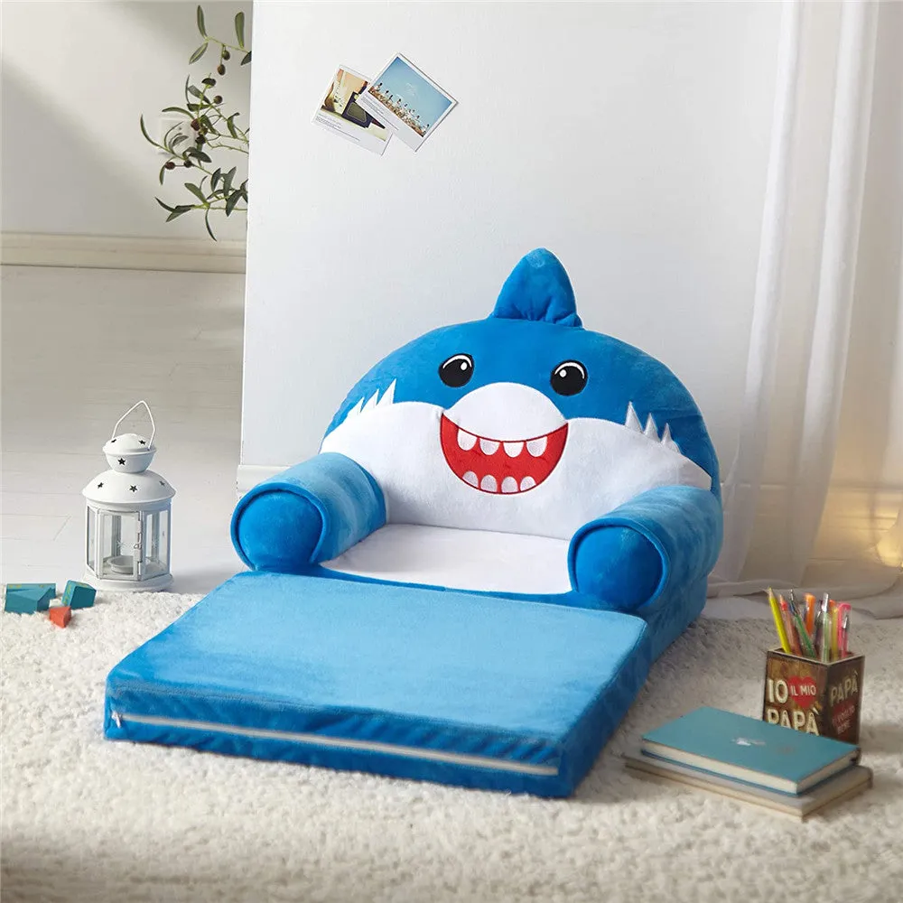 2 in 1 Flip Open Couch Seat Cartoon Foldable Kid Sofa for Infant Toddler