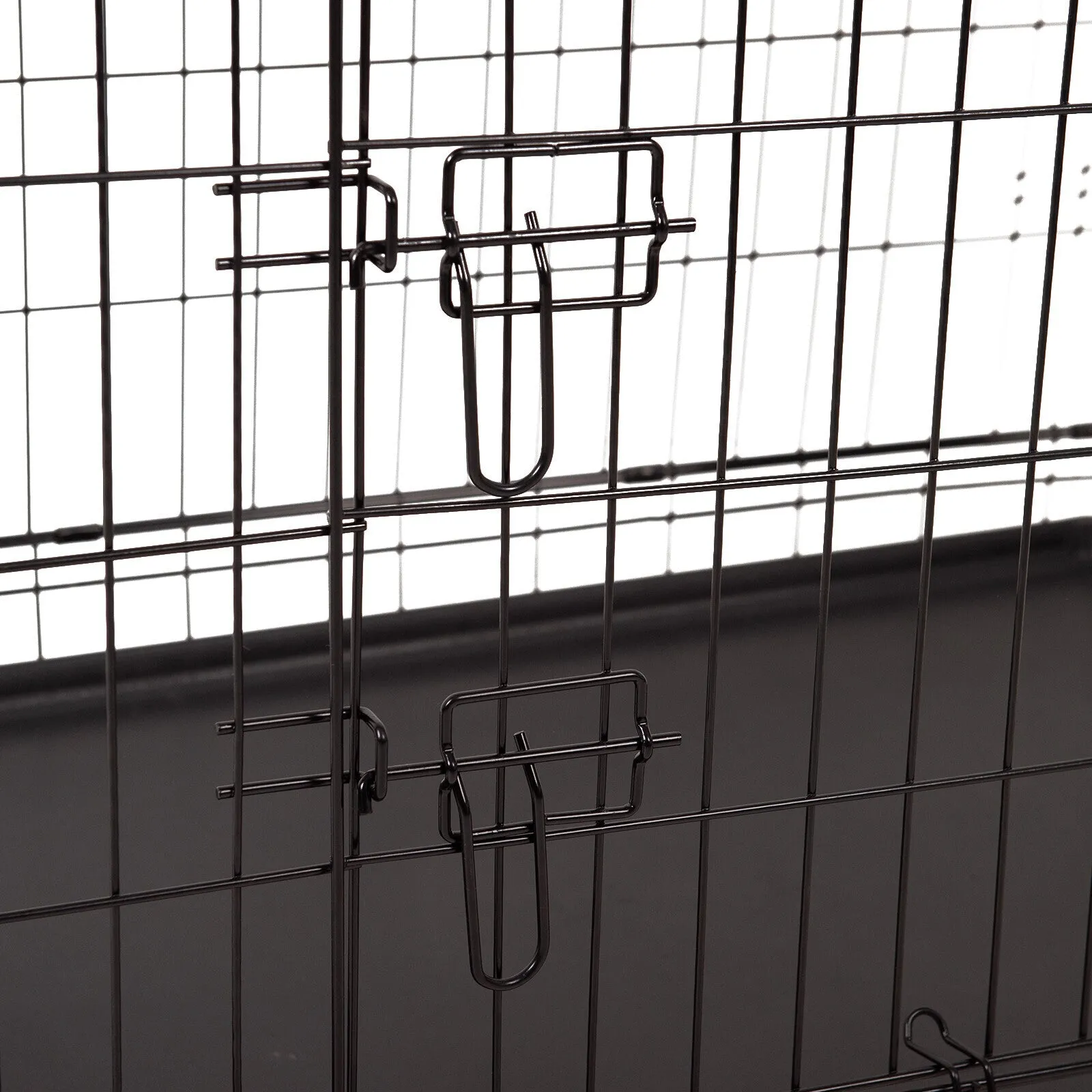 4paws dog cage pet crate cat puppy metal cage abs tray foldable