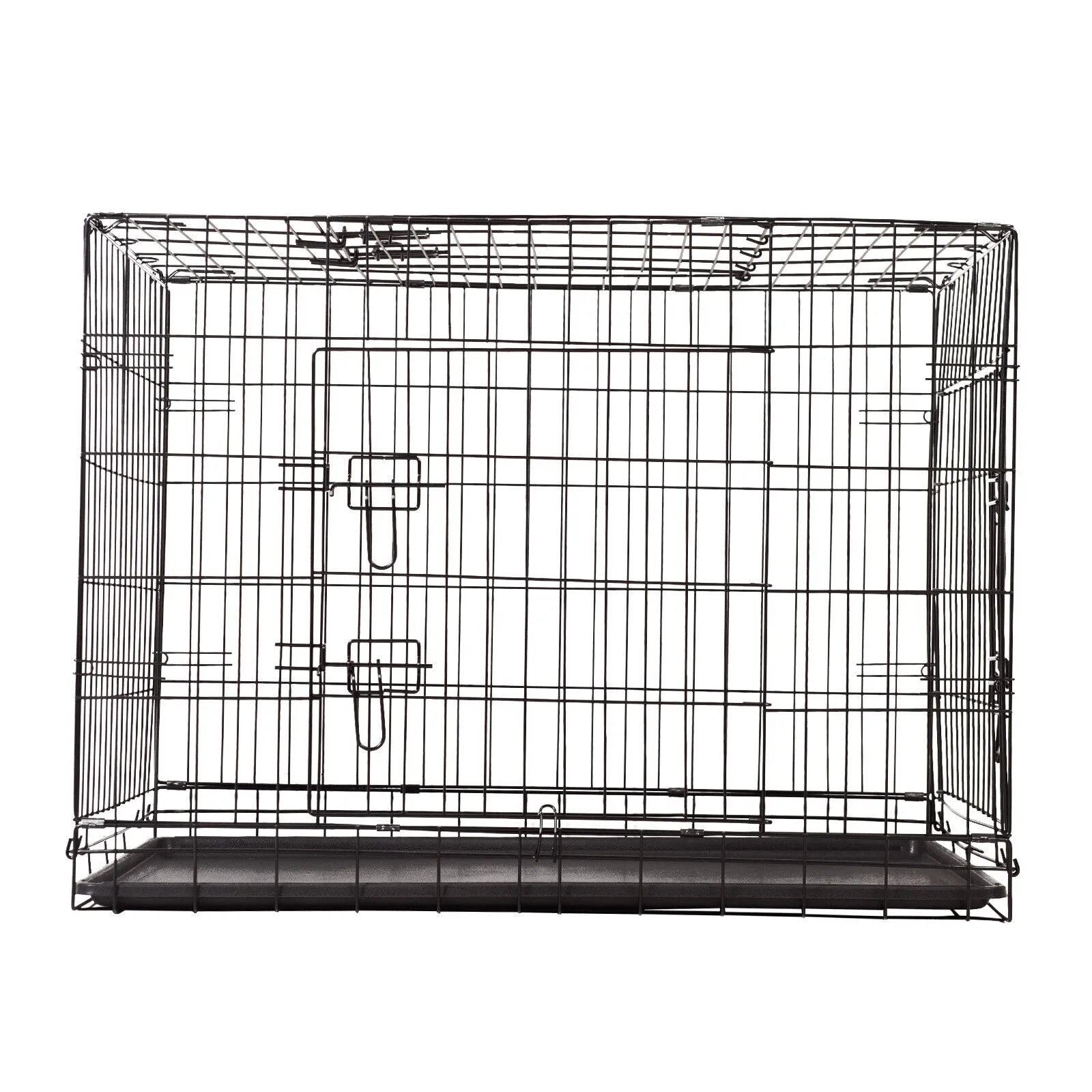 4paws dog cage pet crate cat puppy metal cage abs tray foldable