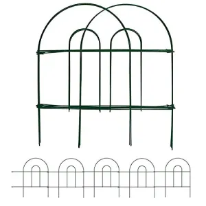 Amagabeli Decorative Garden Fence 18 in x 50 ft Rustproof Green Iron Landscape Wire Folding Fencing Ornamental Panel Border Edge Section Edging Patio Flower Bed Animal Barrier for Dog Outdoor Fences