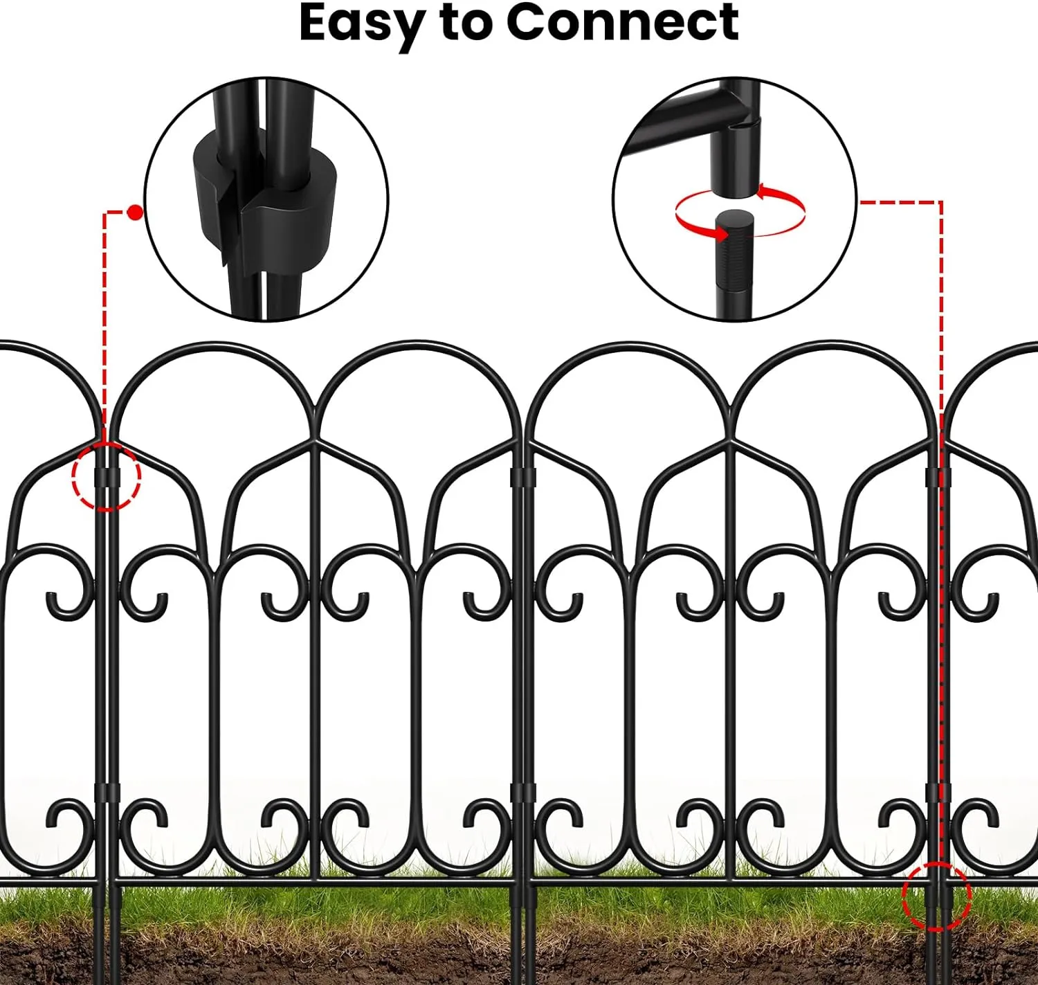 Amagabeli Garden & Home Decorative Garden Fence 22in(H)×10ft(L) by Amagabeli Model Number ET004X