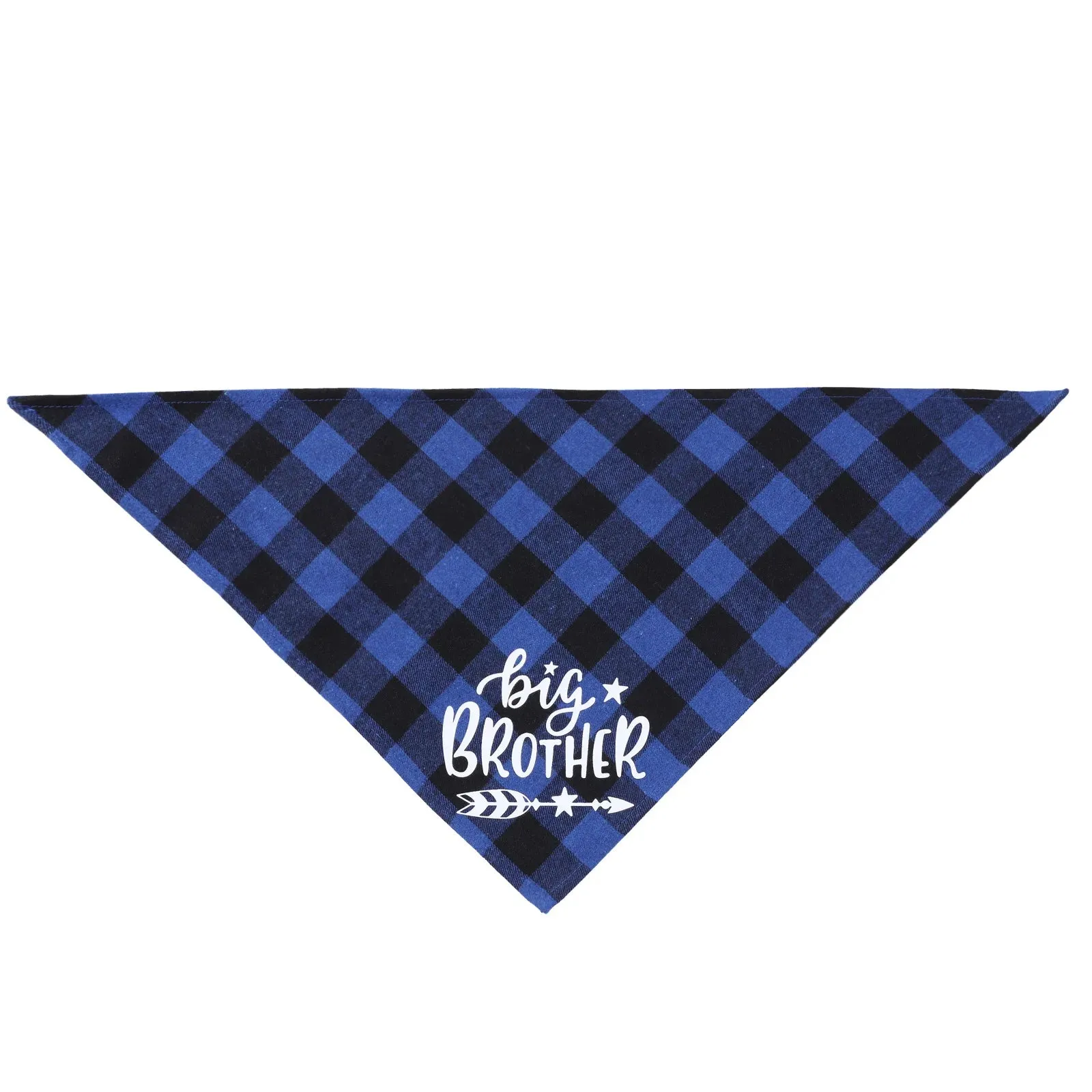 Big Brother Dog Bandana | Buffalo Plaid Triangle Scarf | Pregnancy Announcement Bandana for Small, Medium, and Large Dogs | Alo Trendy
