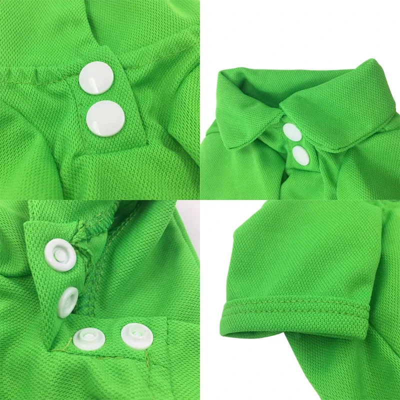 Casual and Stylish Pet Summer Polo Shirt: Solid T-Shirt for Small Dogs, Cats, and Fashion-Forward Pets - Perfect for Chihuahuas, Yorkies, and French Bulldogs