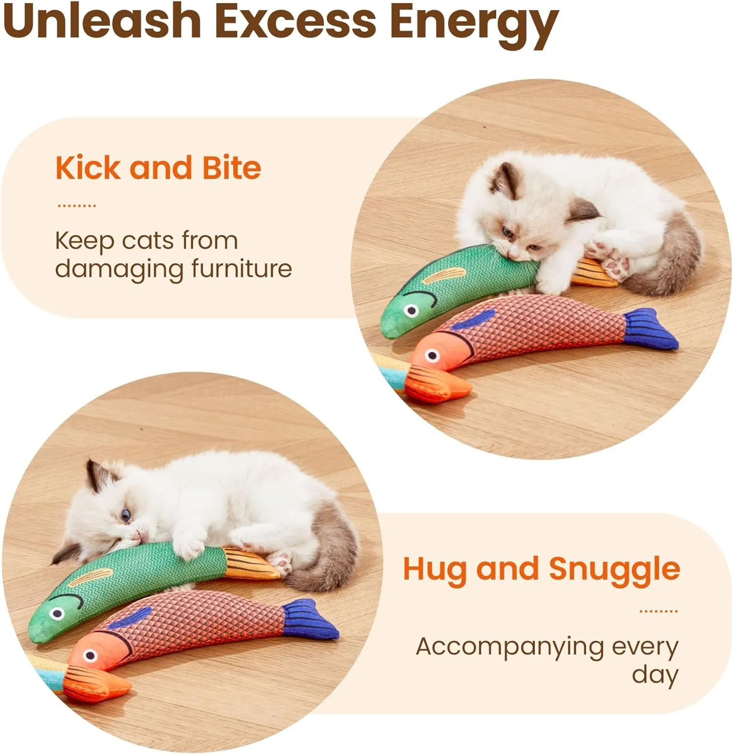 Cat Saury Fish, 3 Pack Toys