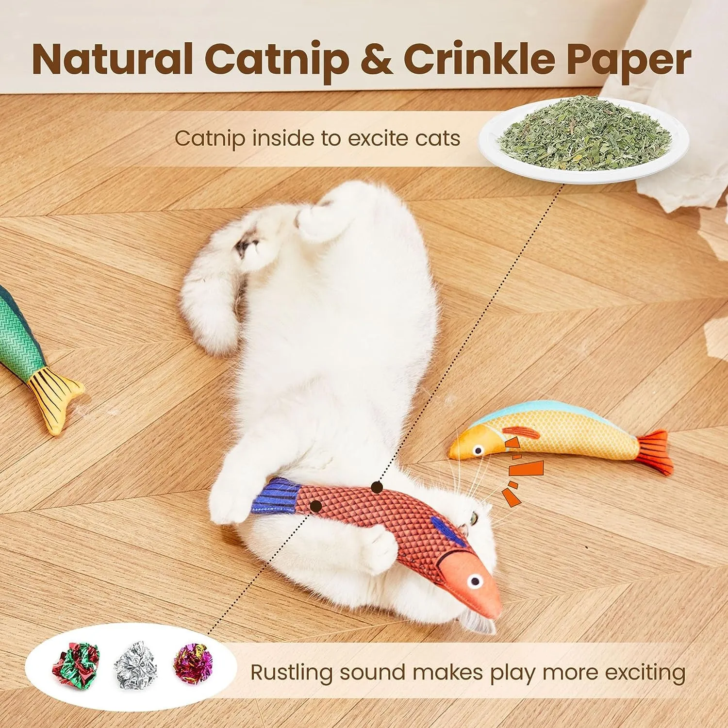 Cat Saury Fish, 3 Pack Toys