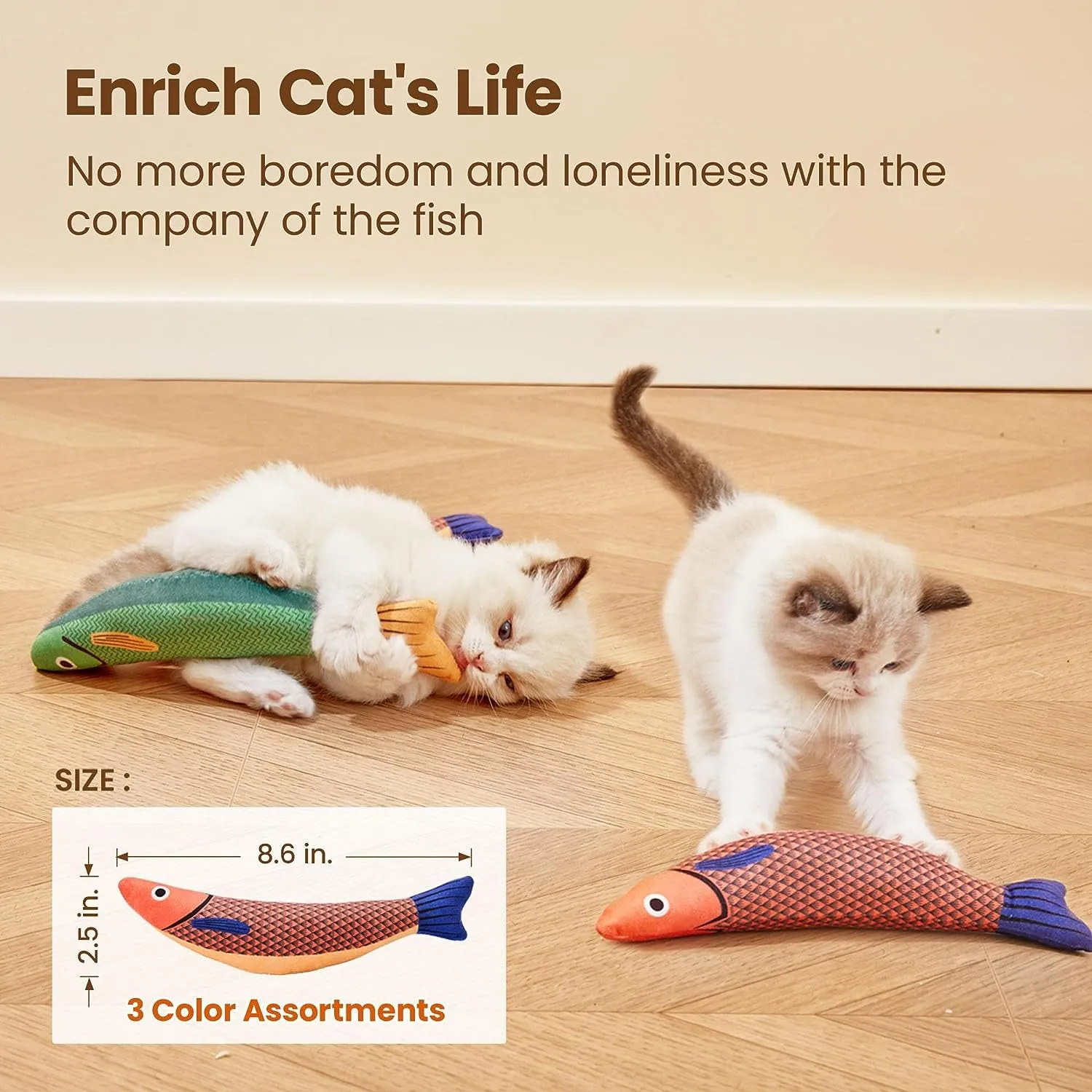Cat Saury Fish, 3 Pack Toys