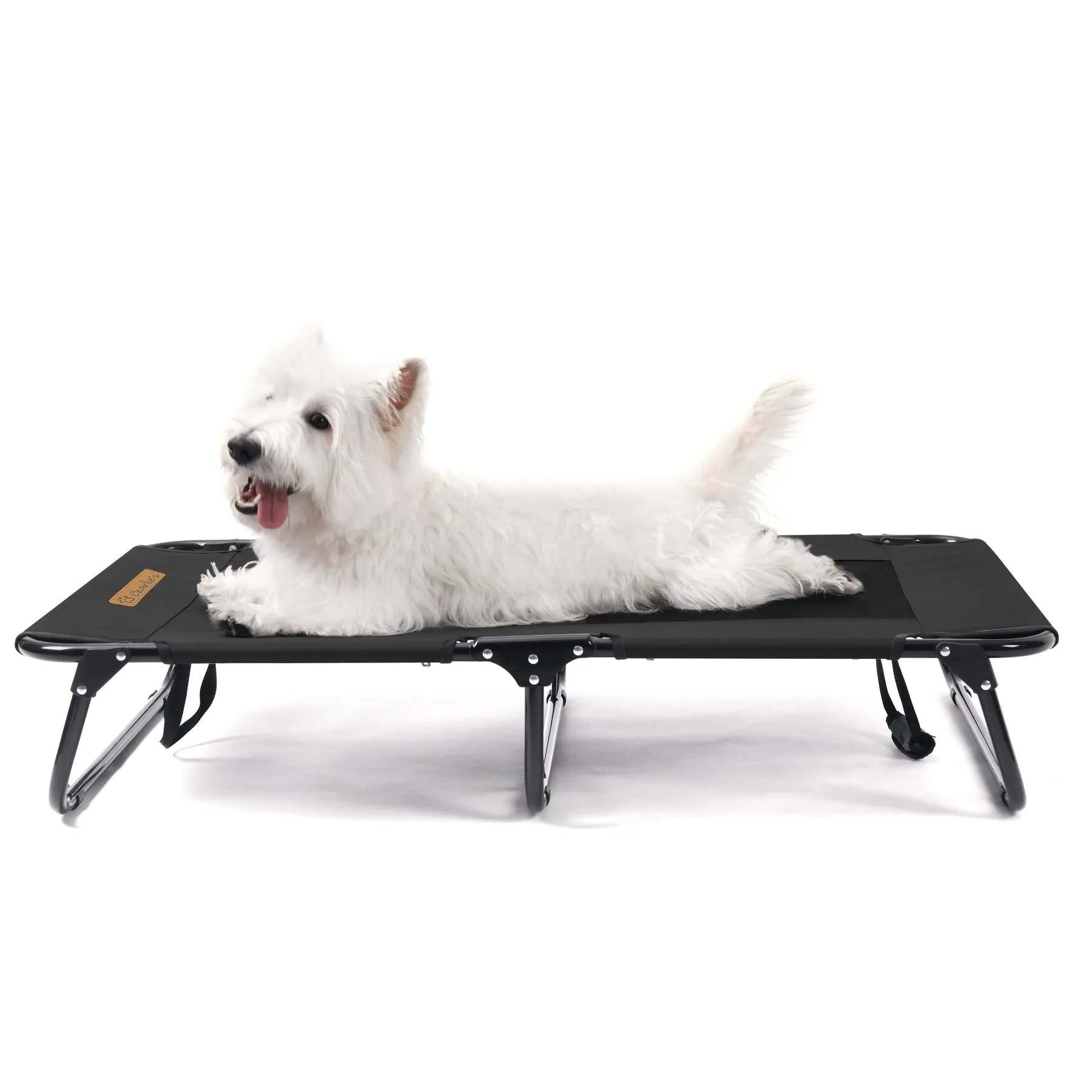Charlie's Adventure Foldable Travel Trampoline Dog Bed 120x80x22cm X-Large Black