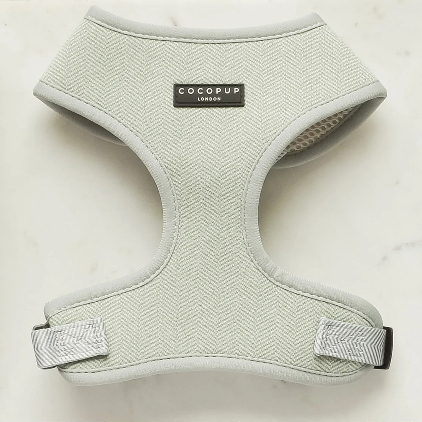 Cocopup London Sage Tweed Adjustable Neck Harness