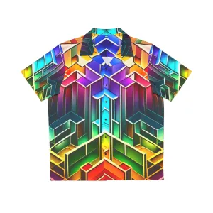Color Bloc Men's Hawaiian Shirt (AOP)