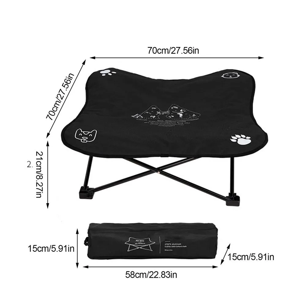Elevated Pet Dog Bed: Indoor/Outdoor Folding Cot for Small, Medium, and Large Dogs | Comfortable Sleeping Nest | Perfect for Camping and Adventures | Pet Supplies