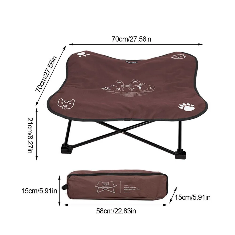 Elevated Pet Dog Bed: Indoor/Outdoor Folding Cot for Small, Medium, and Large Dogs | Comfortable Sleeping Nest | Perfect for Camping and Adventures | Pet Supplies