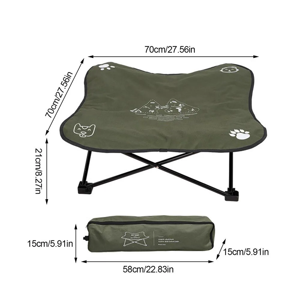Elevated Pet Dog Bed: Indoor/Outdoor Folding Cot for Small, Medium, and Large Dogs | Comfortable Sleeping Nest | Perfect for Camping and Adventures | Pet Supplies