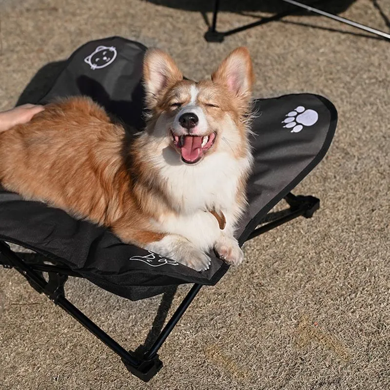 Elevated Pet Dog Bed: Indoor/Outdoor Folding Cot for Small, Medium, and Large Dogs | Comfortable Sleeping Nest | Perfect for Camping and Adventures | Pet Supplies