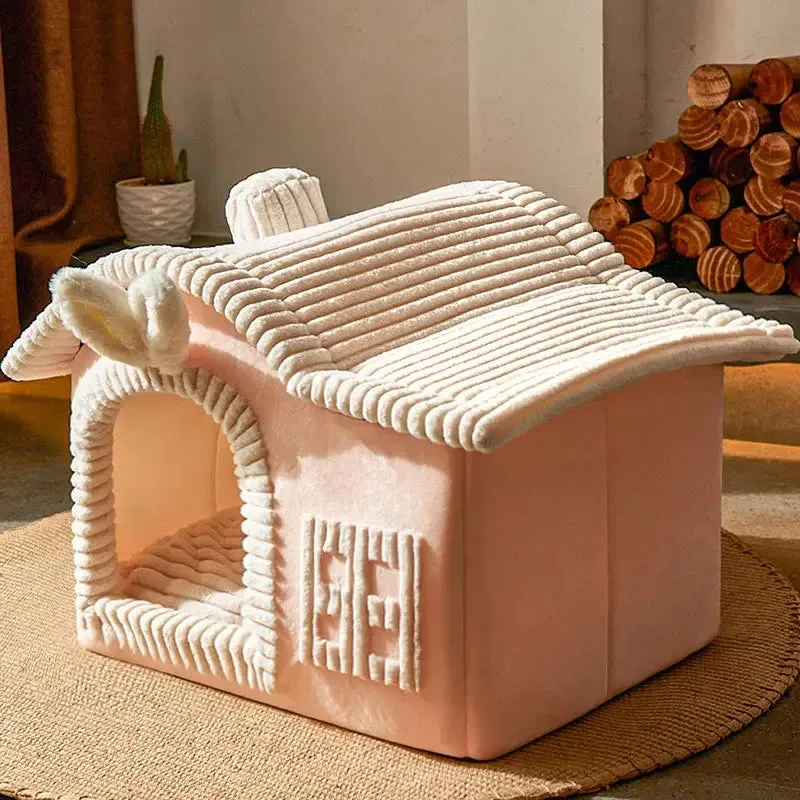 Foldable Dog House Kennel Bed Mat For Small Medium Dogs Cats Winter Warm Cat bed Nest Pet Products Basket Pets Puppy Cave Sofa