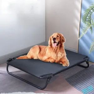 Foldable Elevated Outdoor Puppy Bed – Breathable and Sturdy Design