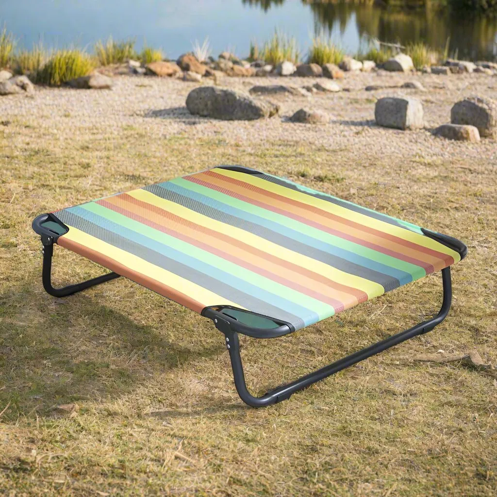 Foldable Elevated Outdoor Puppy Bed – Breathable and Sturdy Design