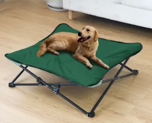 Foldable Elevated Outdoor Puppy Bed for Dogs and Cats