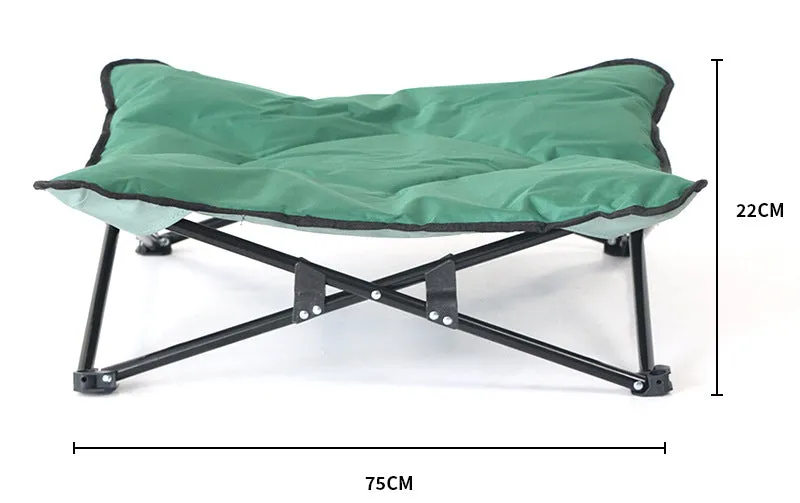 Foldable Elevated Outdoor Puppy Bed for Dogs and Cats