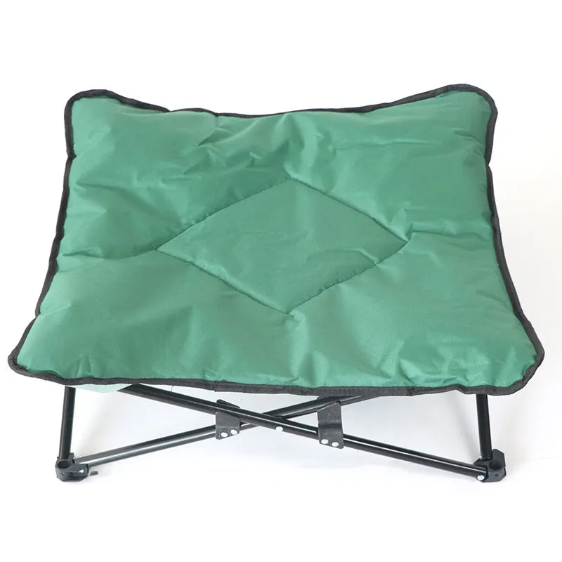 Foldable Elevated Outdoor Puppy Bed for Dogs and Cats