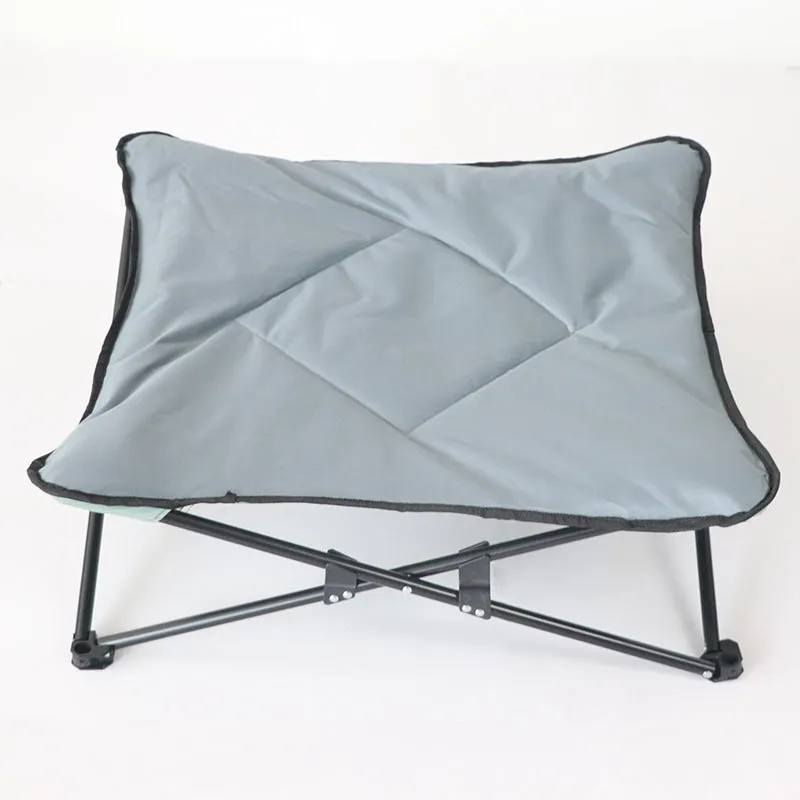 Foldable Elevated Outdoor Puppy Bed for Dogs and Cats