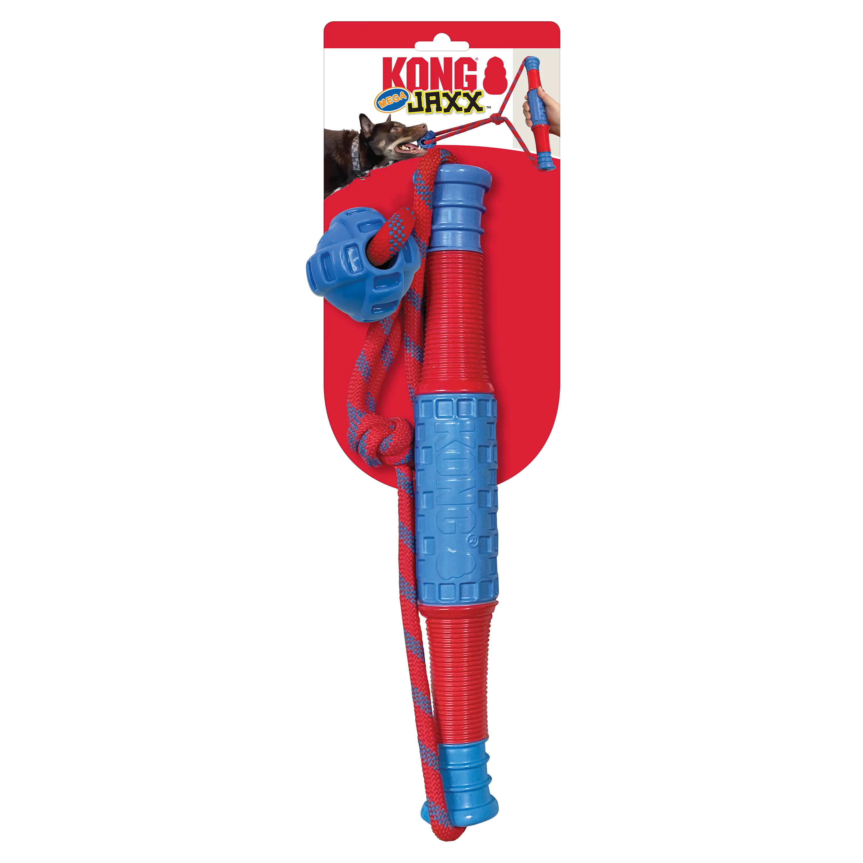 KONG Jaxx Mega Tug Blue Dog Toy