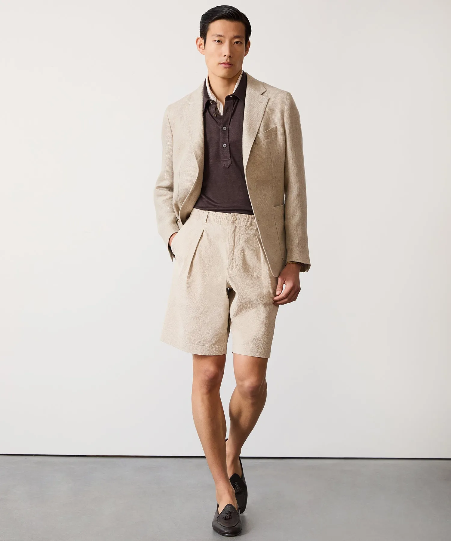 Linen Polo in Coconut