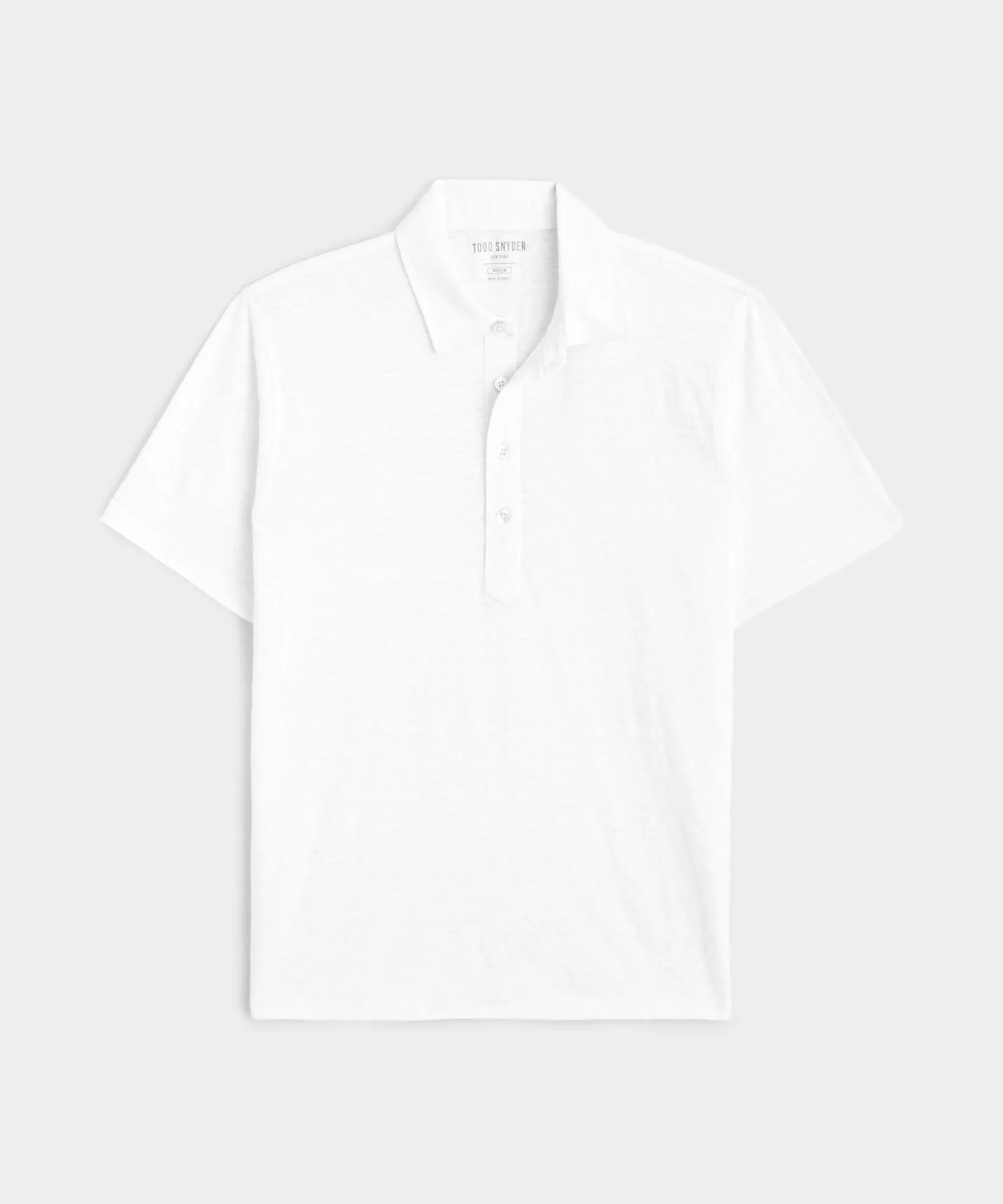 Linen Polo in White