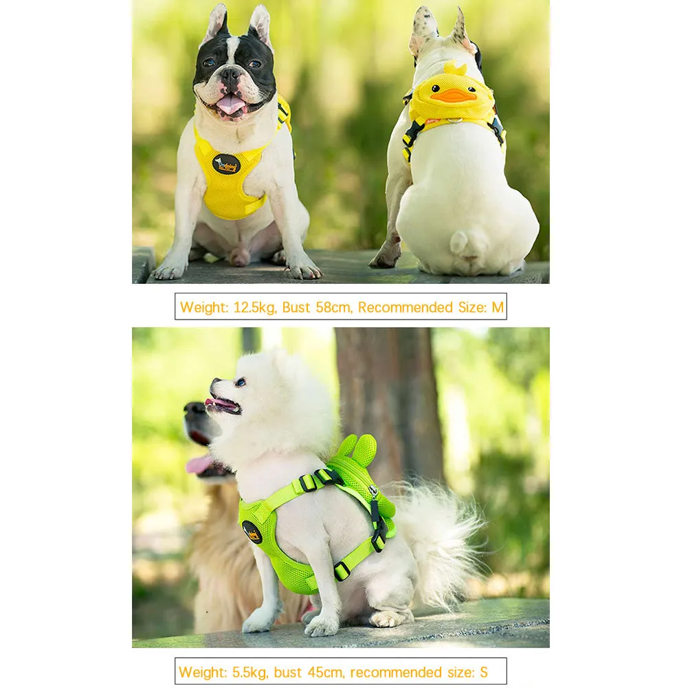 OMEM Backpack for Pets to Wear Chest Strap Traction Rope Harness Fit Small Medium Cats Dogs