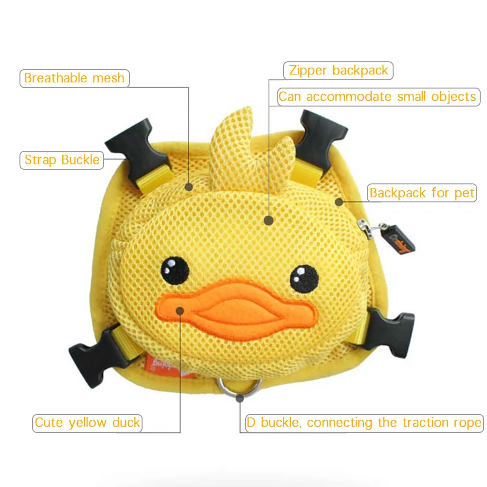 OMEM Backpack for Pets to Wear Chest Strap Traction Rope Harness Fit Small Medium Cats Dogs
