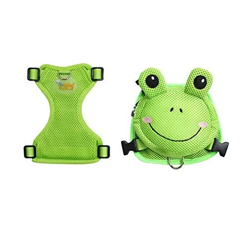 OMEM Backpack for Pets to Wear Chest Strap Traction Rope Harness Fit Small Medium Cats Dogs