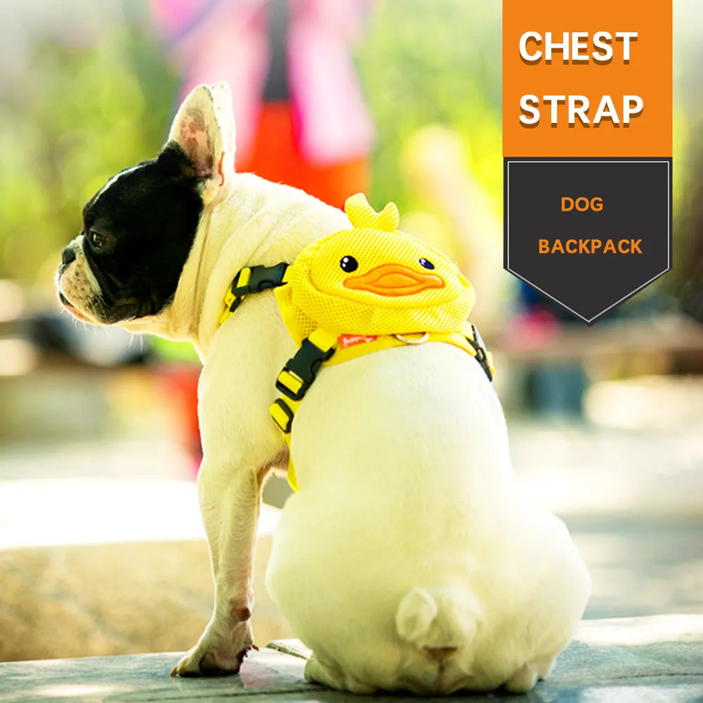 OMEM Backpack for Pets to Wear Chest Strap Traction Rope Harness Fit Small Medium Cats Dogs