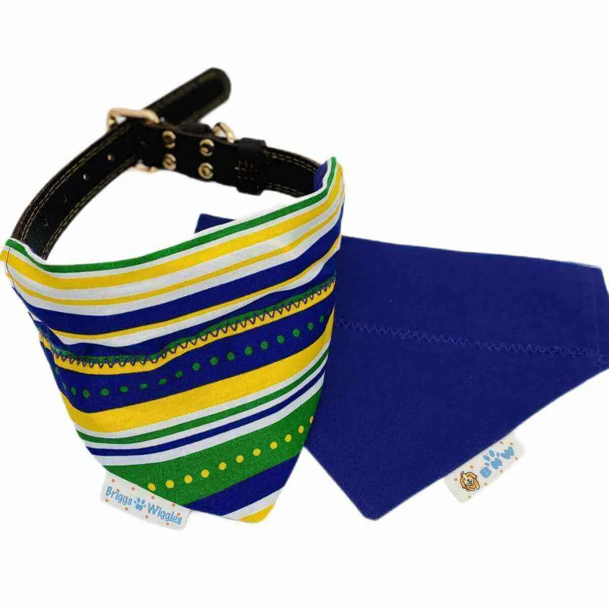 Purple, Green and Gold Mardi Gras Dog Bandana
