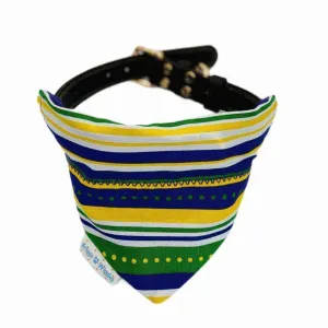 Purple, Green and Gold Mardi Gras Dog Bandana