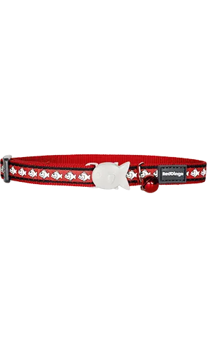 Red Dingo Reflective Fish Red Cat Collar