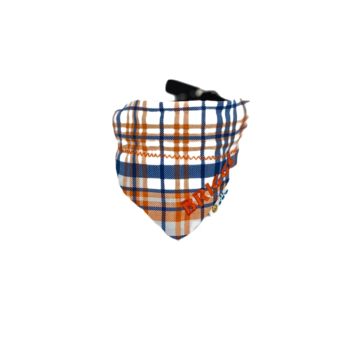 Reversible Houston Dog Bandana - range Heart & Blue Houston Design