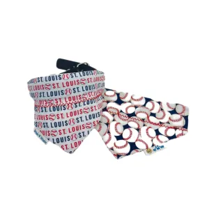 Reversible St. Louis Cardinals Dog bandana - Baseball & Cardinals Pride