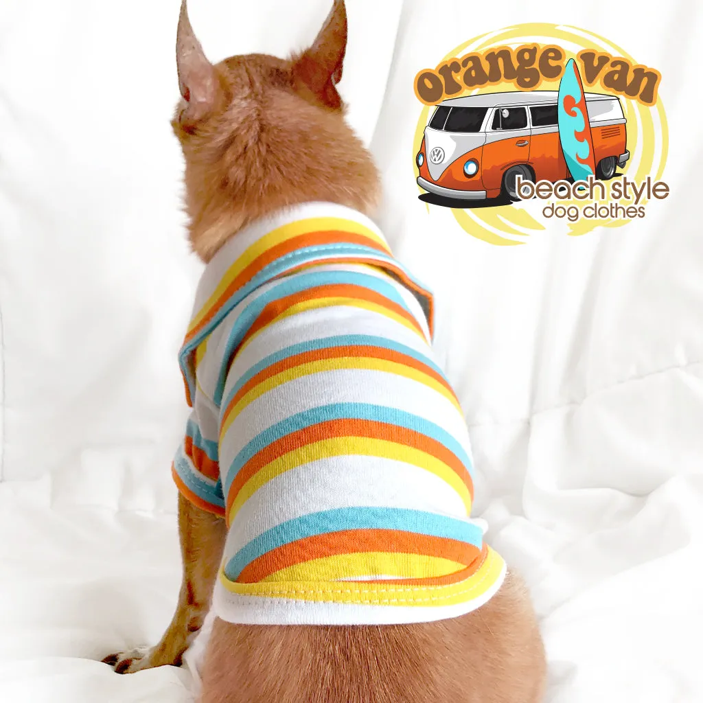Striped Polo Dog Shirt Dog Clothes for Small Medium Dogs
