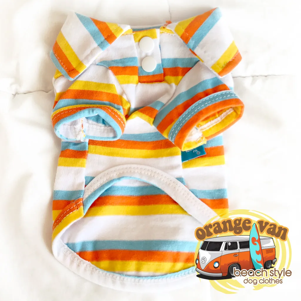 Striped Polo Dog Shirt Dog Clothes for Small Medium Dogs