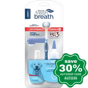 Tropiclean - Fresh Breath Vet Strength Formula - Total Care Kit For Dogs