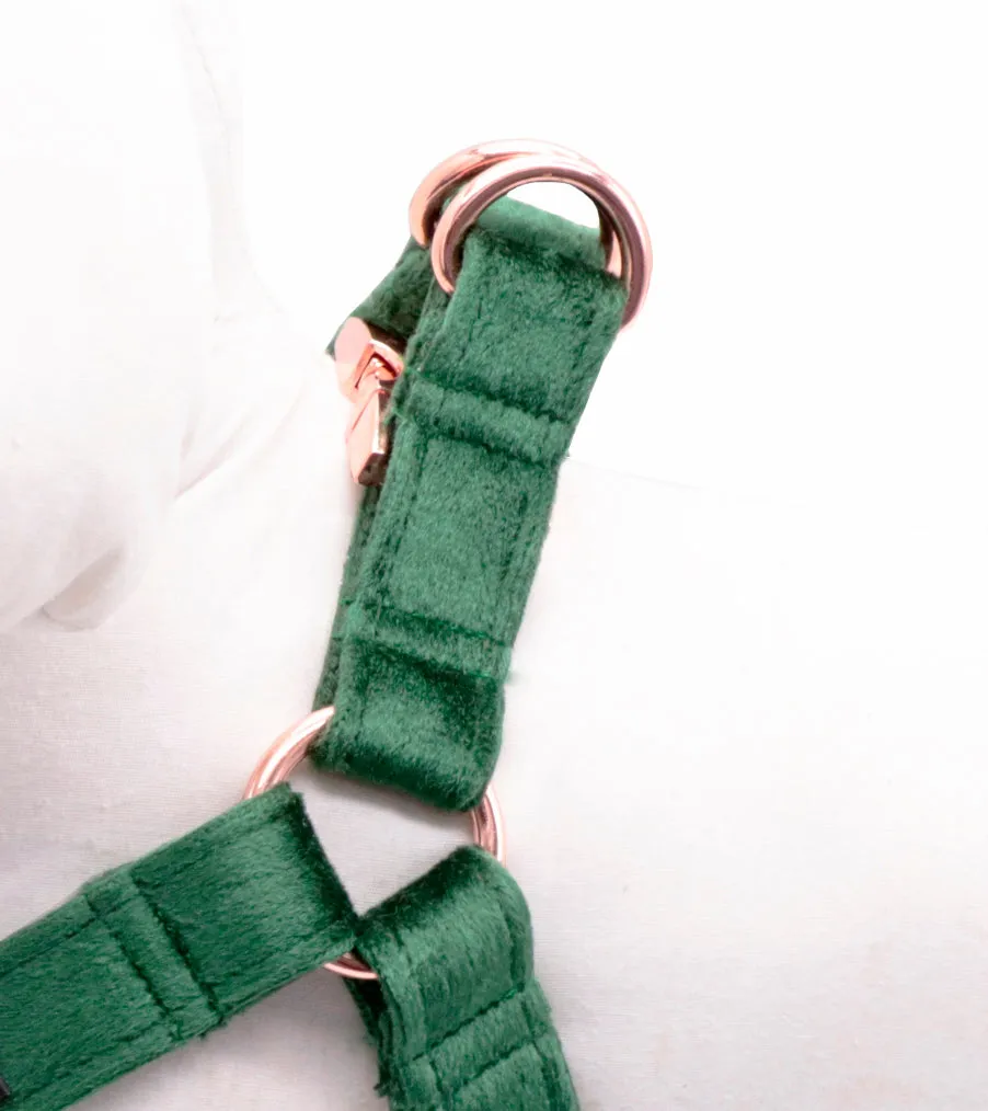 Velvet Dog Harness,  Adjustable Heavy Duty Dog Harness for Small Medium Large Dogs