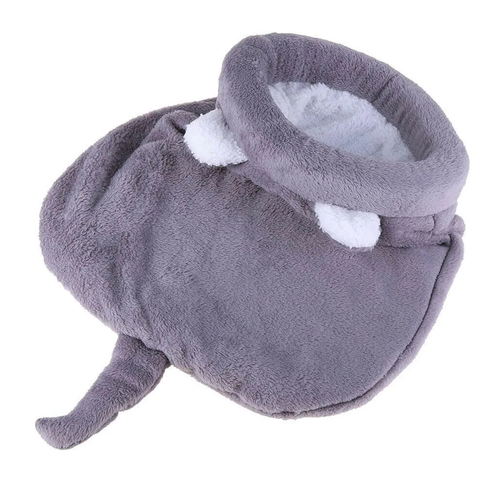 Warm Coral Fleece Cat & Small Dog Sleeping Bag Bed