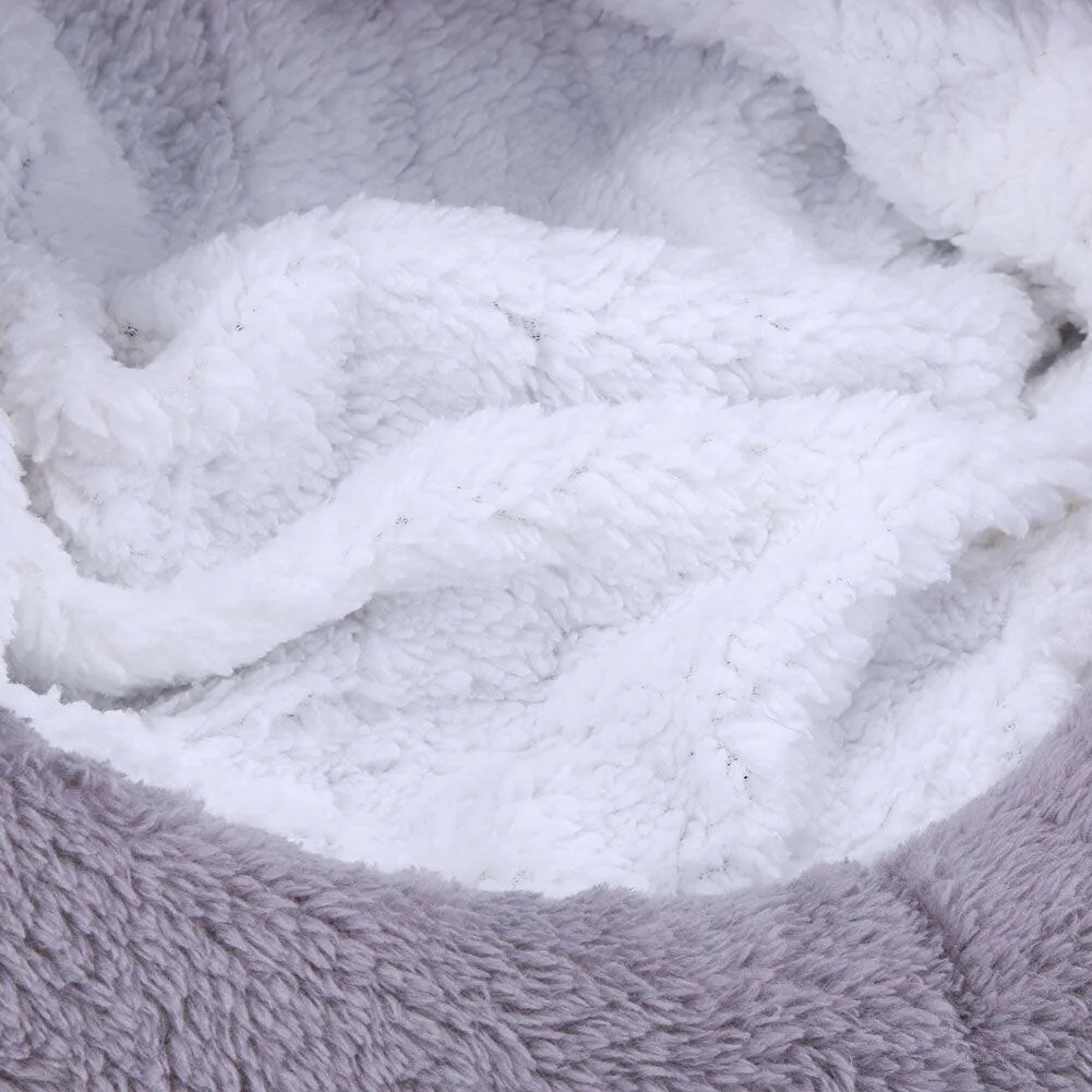 Warm Coral Fleece Cat & Small Dog Sleeping Bag Bed